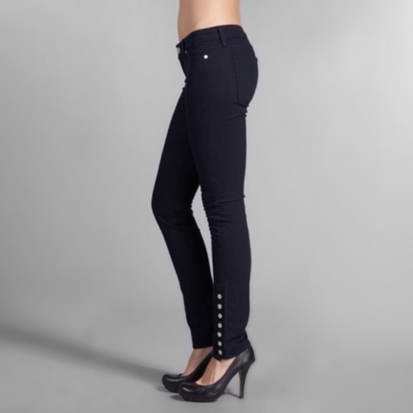 Habitual Denim - HABITUAL Straight Leg Snap Bottom Cuff Dark Jeans REVOLVE